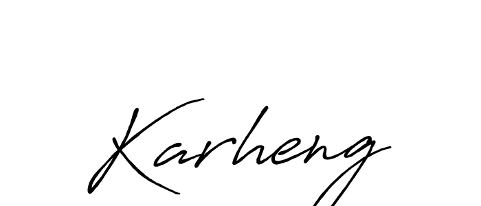 How to make Karheng signature? Antro_Vectra_Bolder is a professional autograph style. Create handwritten signature for Karheng name. Karheng signature style 7 images and pictures png