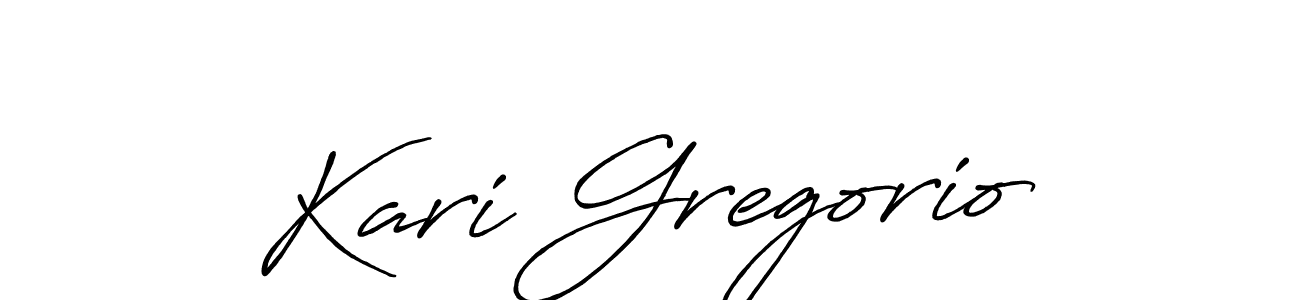 Kari Gregorio stylish signature style. Best Handwritten Sign (Antro_Vectra_Bolder) for my name. Handwritten Signature Collection Ideas for my name Kari Gregorio. Kari Gregorio signature style 7 images and pictures png