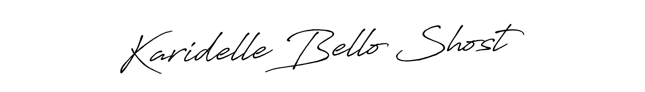 You should practise on your own different ways (Antro_Vectra_Bolder) to write your name (Karidelle Bello Shost) in signature. don't let someone else do it for you. Karidelle Bello Shost signature style 7 images and pictures png