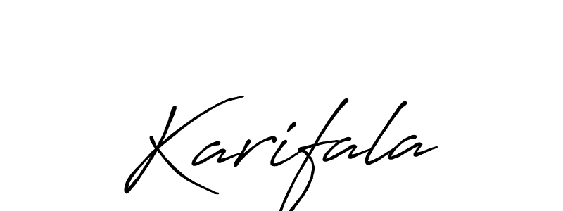 Design your own signature with our free online signature maker. With this signature software, you can create a handwritten (Antro_Vectra_Bolder) signature for name Karifala. Karifala signature style 7 images and pictures png