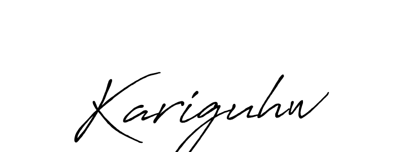 How to make Kariguhw signature? Antro_Vectra_Bolder is a professional autograph style. Create handwritten signature for Kariguhw name. Kariguhw signature style 7 images and pictures png