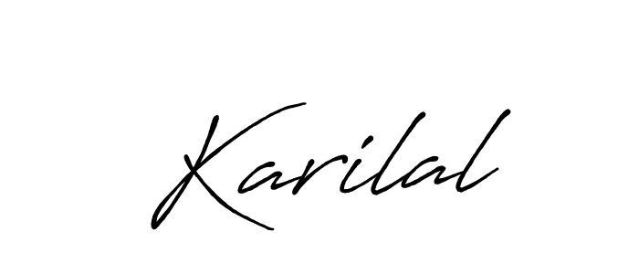 Also we have Karilal name is the best signature style. Create professional handwritten signature collection using Antro_Vectra_Bolder autograph style. Karilal signature style 7 images and pictures png