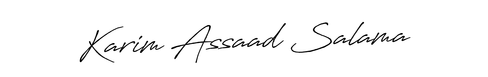 Also we have Karim Assaad Salama name is the best signature style. Create professional handwritten signature collection using Antro_Vectra_Bolder autograph style. Karim Assaad Salama signature style 7 images and pictures png