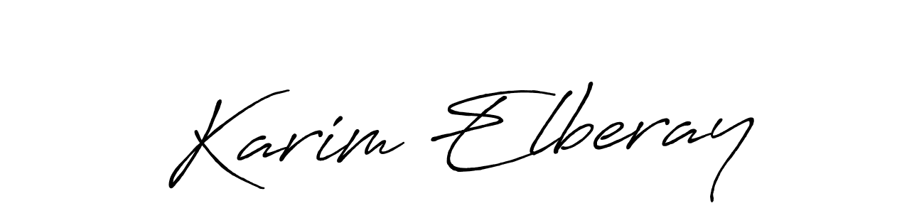 Also You can easily find your signature by using the search form. We will create Karim Elberay name handwritten signature images for you free of cost using Antro_Vectra_Bolder sign style. Karim Elberay signature style 7 images and pictures png