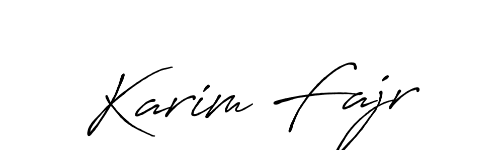 if you are searching for the best signature style for your name Karim Fajr. so please give up your signature search. here we have designed multiple signature styles  using Antro_Vectra_Bolder. Karim Fajr signature style 7 images and pictures png