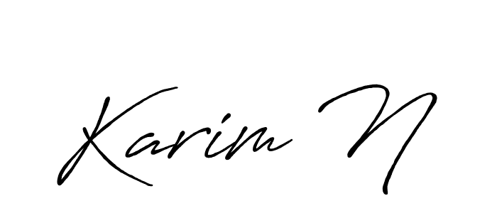 Make a beautiful signature design for name Karim N. Use this online signature maker to create a handwritten signature for free. Karim N signature style 7 images and pictures png