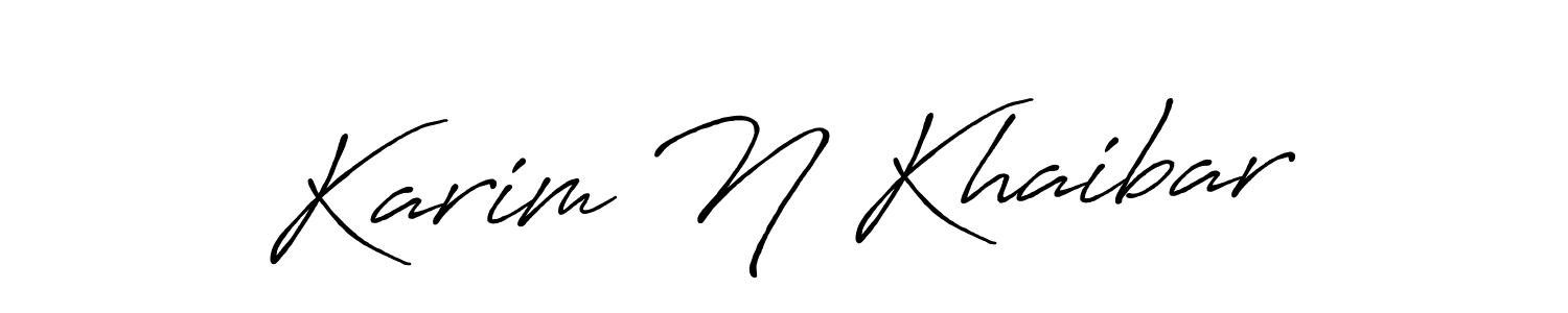 You should practise on your own different ways (Antro_Vectra_Bolder) to write your name (Karim N Khaibar) in signature. don't let someone else do it for you. Karim N Khaibar signature style 7 images and pictures png