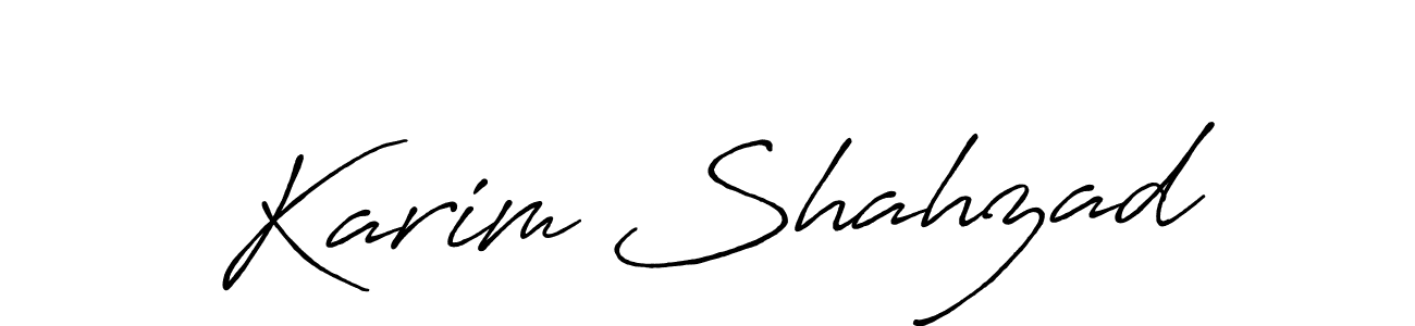 Use a signature maker to create a handwritten signature online. With this signature software, you can design (Antro_Vectra_Bolder) your own signature for name Karim Shahzad. Karim Shahzad signature style 7 images and pictures png