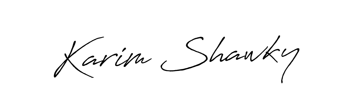 Also You can easily find your signature by using the search form. We will create Karim Shawky name handwritten signature images for you free of cost using Antro_Vectra_Bolder sign style. Karim Shawky signature style 7 images and pictures png