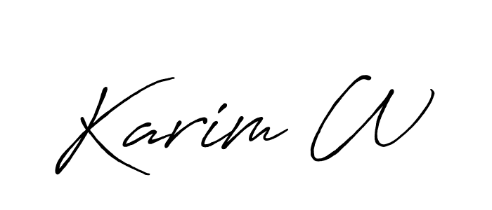 Best and Professional Signature Style for Karim W. Antro_Vectra_Bolder Best Signature Style Collection. Karim W signature style 7 images and pictures png