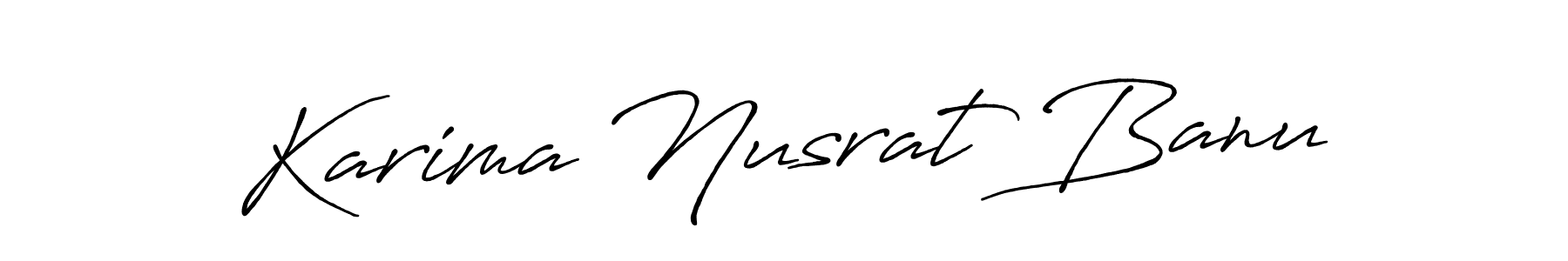 Design your own signature with our free online signature maker. With this signature software, you can create a handwritten (Antro_Vectra_Bolder) signature for name Karima Nusrat Banu. Karima Nusrat Banu signature style 7 images and pictures png
