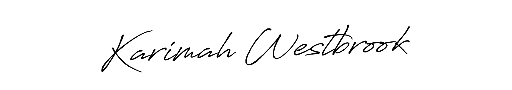 How to make Karimah Westbrook name signature. Use Antro_Vectra_Bolder style for creating short signs online. This is the latest handwritten sign. Karimah Westbrook signature style 7 images and pictures png