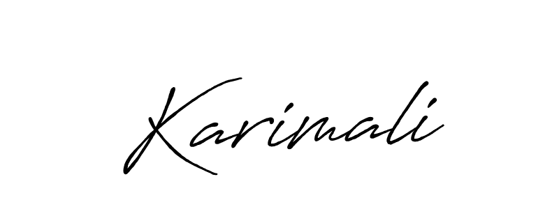 You should practise on your own different ways (Antro_Vectra_Bolder) to write your name (Karimali) in signature. don't let someone else do it for you. Karimali signature style 7 images and pictures png