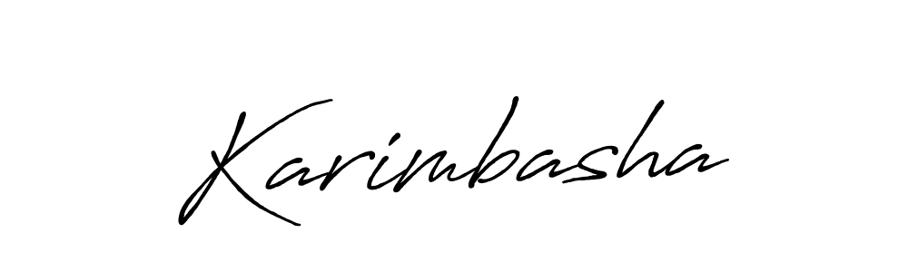 How to make Karimbasha signature? Antro_Vectra_Bolder is a professional autograph style. Create handwritten signature for Karimbasha name. Karimbasha signature style 7 images and pictures png