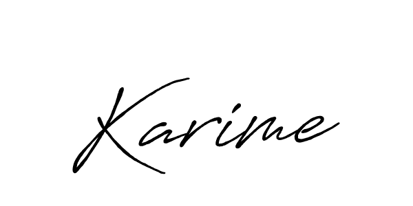 How to make Karime signature? Antro_Vectra_Bolder is a professional autograph style. Create handwritten signature for Karime name. Karime signature style 7 images and pictures png