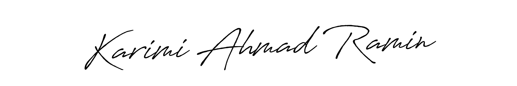 This is the best signature style for the Karimi Ahmad Ramin name. Also you like these signature font (Antro_Vectra_Bolder). Mix name signature. Karimi Ahmad Ramin signature style 7 images and pictures png