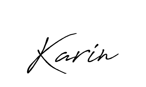 Create a beautiful signature design for name Karin. With this signature (Antro_Vectra_Bolder) fonts, you can make a handwritten signature for free. Karin signature style 7 images and pictures png