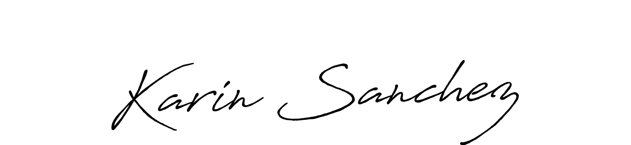 Make a beautiful signature design for name Karin Sanchez. Use this online signature maker to create a handwritten signature for free. Karin Sanchez signature style 7 images and pictures png