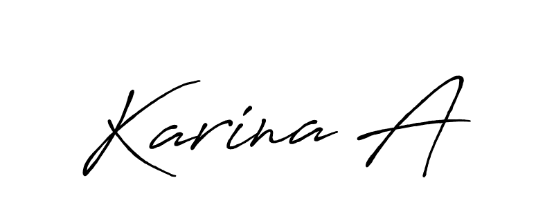 Make a beautiful signature design for name Karina A. Use this online signature maker to create a handwritten signature for free. Karina A signature style 7 images and pictures png