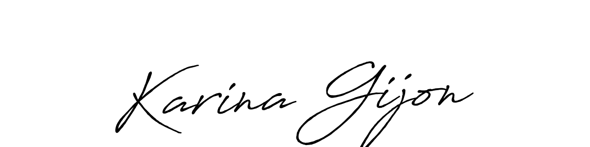 Use a signature maker to create a handwritten signature online. With this signature software, you can design (Antro_Vectra_Bolder) your own signature for name Karina Gijon. Karina Gijon signature style 7 images and pictures png