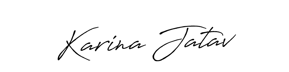 How to make Karina Jatav signature? Antro_Vectra_Bolder is a professional autograph style. Create handwritten signature for Karina Jatav name. Karina Jatav signature style 7 images and pictures png