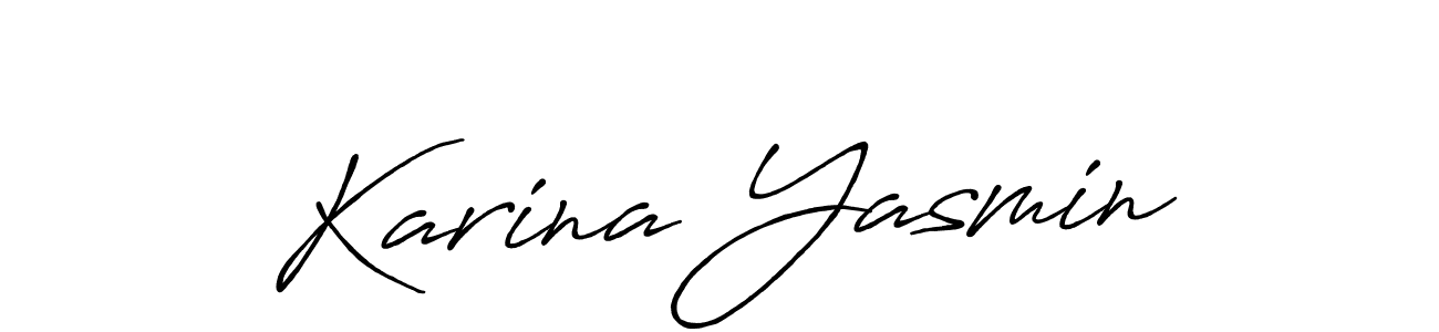 Also You can easily find your signature by using the search form. We will create Karina Yasmin name handwritten signature images for you free of cost using Antro_Vectra_Bolder sign style. Karina Yasmin signature style 7 images and pictures png