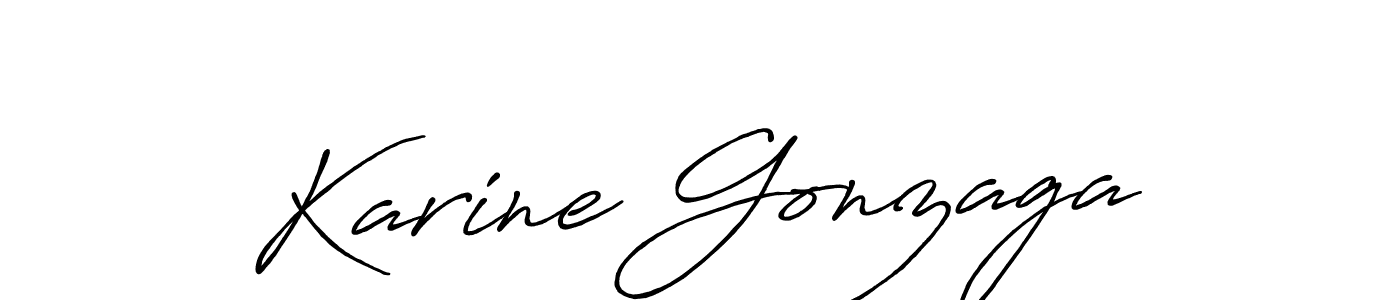 How to make Karine Gonzaga signature? Antro_Vectra_Bolder is a professional autograph style. Create handwritten signature for Karine Gonzaga name. Karine Gonzaga signature style 7 images and pictures png
