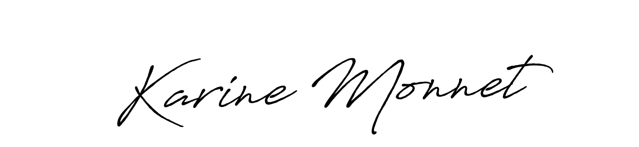 Karine Monnet stylish signature style. Best Handwritten Sign (Antro_Vectra_Bolder) for my name. Handwritten Signature Collection Ideas for my name Karine Monnet. Karine Monnet signature style 7 images and pictures png