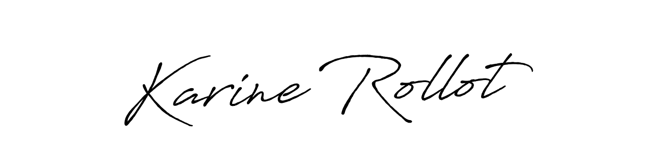 Make a beautiful signature design for name Karine Rollot. With this signature (Antro_Vectra_Bolder) style, you can create a handwritten signature for free. Karine Rollot signature style 7 images and pictures png