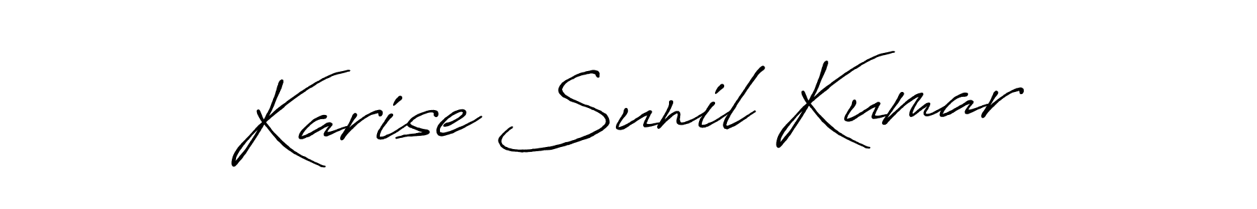 Antro_Vectra_Bolder is a professional signature style that is perfect for those who want to add a touch of class to their signature. It is also a great choice for those who want to make their signature more unique. Get Karise Sunil Kumar name to fancy signature for free. Karise Sunil Kumar signature style 7 images and pictures png