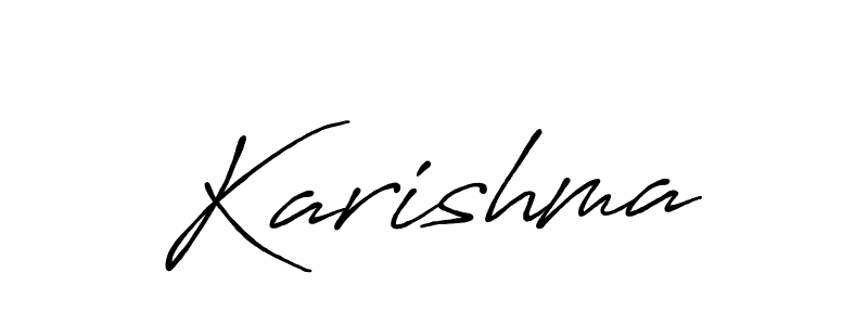 Design your own signature with our free online signature maker. With this signature software, you can create a handwritten (Antro_Vectra_Bolder) signature for name Karishma. Karishma signature style 7 images and pictures png