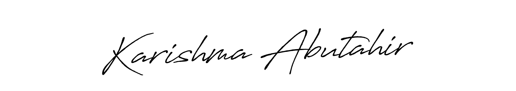 Karishma Abutahir stylish signature style. Best Handwritten Sign (Antro_Vectra_Bolder) for my name. Handwritten Signature Collection Ideas for my name Karishma Abutahir. Karishma Abutahir signature style 7 images and pictures png