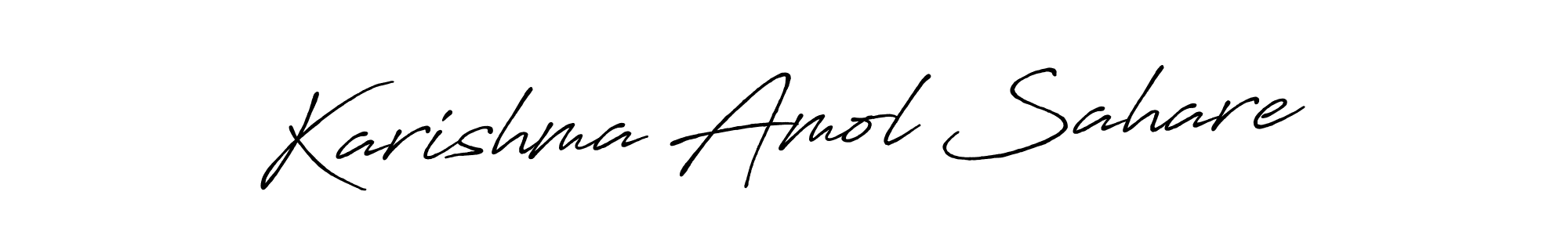 The best way (Antro_Vectra_Bolder) to make a short signature is to pick only two or three words in your name. The name Karishma Amol Sahare include a total of six letters. For converting this name. Karishma Amol Sahare signature style 7 images and pictures png