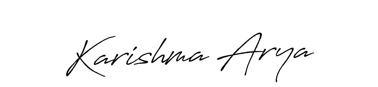 You should practise on your own different ways (Antro_Vectra_Bolder) to write your name (Karishma Arya) in signature. don't let someone else do it for you. Karishma Arya signature style 7 images and pictures png