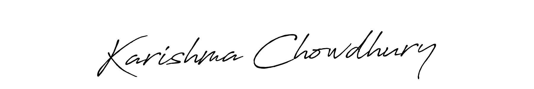 How to make Karishma Chowdhury signature? Antro_Vectra_Bolder is a professional autograph style. Create handwritten signature for Karishma Chowdhury name. Karishma Chowdhury signature style 7 images and pictures png