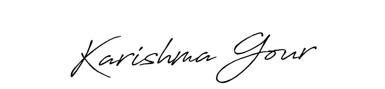 It looks lik you need a new signature style for name Karishma Gour. Design unique handwritten (Antro_Vectra_Bolder) signature with our free signature maker in just a few clicks. Karishma Gour signature style 7 images and pictures png