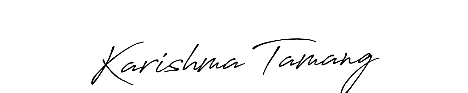 Also we have Karishma Tamang name is the best signature style. Create professional handwritten signature collection using Antro_Vectra_Bolder autograph style. Karishma Tamang signature style 7 images and pictures png