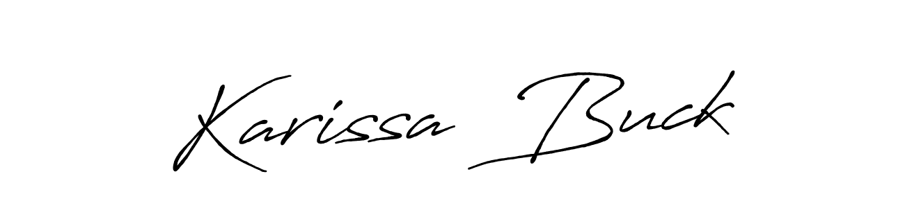 You should practise on your own different ways (Antro_Vectra_Bolder) to write your name (Karissa  Buck) in signature. don't let someone else do it for you. Karissa  Buck signature style 7 images and pictures png