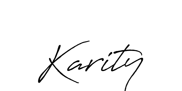Make a beautiful signature design for name Karity. With this signature (Antro_Vectra_Bolder) style, you can create a handwritten signature for free. Karity signature style 7 images and pictures png