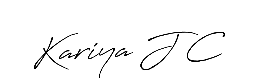 if you are searching for the best signature style for your name Kariya J C. so please give up your signature search. here we have designed multiple signature styles  using Antro_Vectra_Bolder. Kariya J C signature style 7 images and pictures png