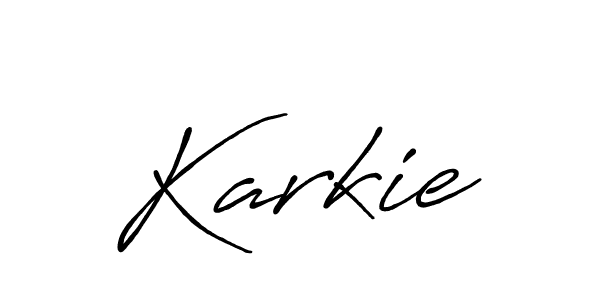 Similarly Antro_Vectra_Bolder is the best handwritten signature design. Signature creator online .You can use it as an online autograph creator for name Karkie. Karkie signature style 7 images and pictures png