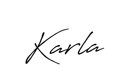 Design your own signature with our free online signature maker. With this signature software, you can create a handwritten (Antro_Vectra_Bolder) signature for name Karla. Karla signature style 7 images and pictures png