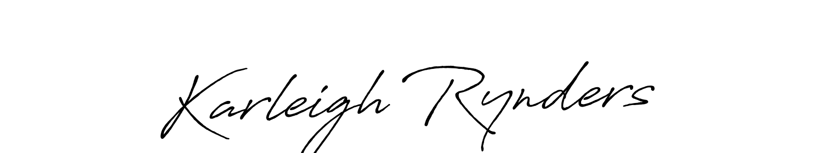 How to make Karleigh Rynders name signature. Use Antro_Vectra_Bolder style for creating short signs online. This is the latest handwritten sign. Karleigh Rynders signature style 7 images and pictures png