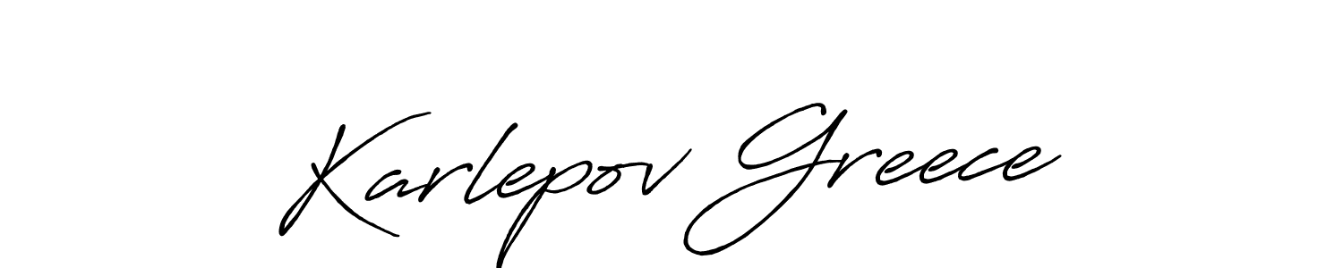 How to make Karlepov Greece signature? Antro_Vectra_Bolder is a professional autograph style. Create handwritten signature for Karlepov Greece name. Karlepov Greece signature style 7 images and pictures png
