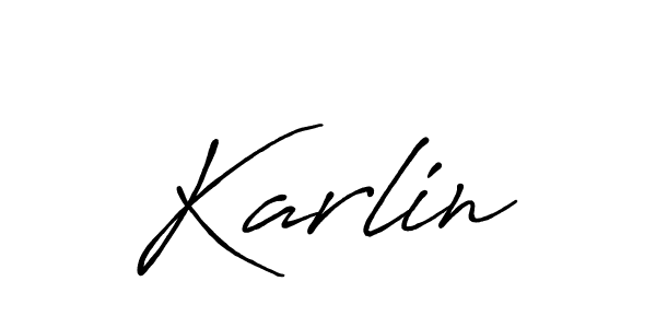 Create a beautiful signature design for name Karlin. With this signature (Antro_Vectra_Bolder) fonts, you can make a handwritten signature for free. Karlin signature style 7 images and pictures png