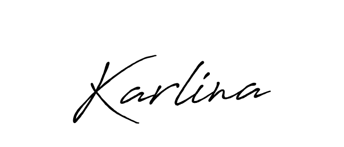 Create a beautiful signature design for name Karlina. With this signature (Antro_Vectra_Bolder) fonts, you can make a handwritten signature for free. Karlina signature style 7 images and pictures png
