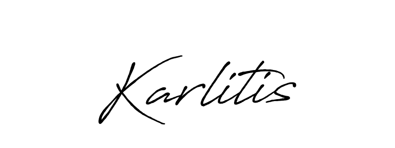 Karlitis stylish signature style. Best Handwritten Sign (Antro_Vectra_Bolder) for my name. Handwritten Signature Collection Ideas for my name Karlitis. Karlitis signature style 7 images and pictures png