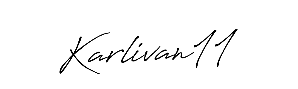 How to make Karlivan11 name signature. Use Antro_Vectra_Bolder style for creating short signs online. This is the latest handwritten sign. Karlivan11 signature style 7 images and pictures png