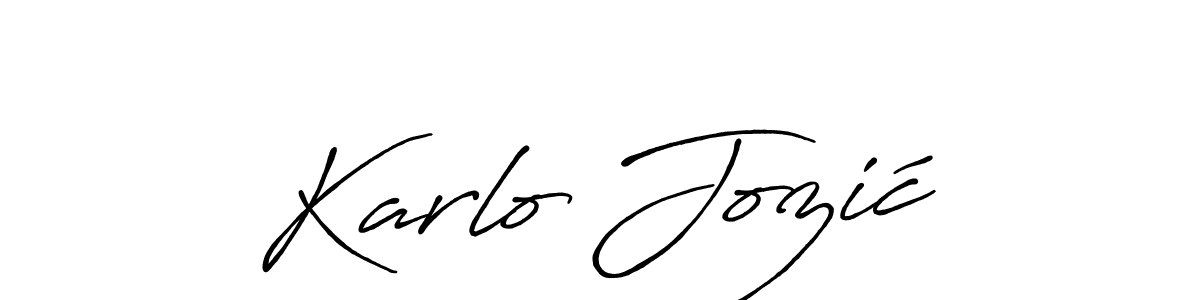 Also we have Karlo Jozić name is the best signature style. Create professional handwritten signature collection using Antro_Vectra_Bolder autograph style. Karlo Jozić signature style 7 images and pictures png