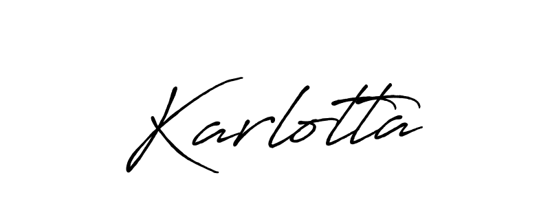 Design your own signature with our free online signature maker. With this signature software, you can create a handwritten (Antro_Vectra_Bolder) signature for name Karlotta. Karlotta signature style 7 images and pictures png